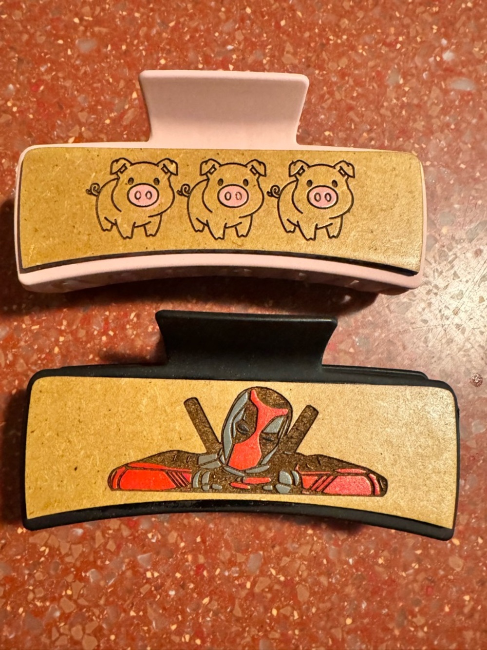 Hand crafted customizable wood hair clips, buyers choice of 1 - Picture 3 of 14
